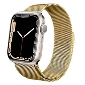 Akcesoria do smartwatchy - Apple Crong Pasek ze stali nierdzewnej Crong Milano Steel do Watch 38/40 mm złoty CRG-40MST-GLD - miniaturka - grafika 1