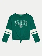 Bluzki damskie - United Colors Of Benetton Bluzka 3I1XC10JD Zielony Regular Fit - miniaturka - grafika 1