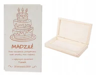 Bombki - Drewniane Pudełko Na Pieniądze 18 Urodziny Ślub G3 - miniaturka - grafika 1