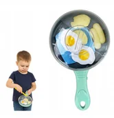 Zabawy w naśladowanie dorosłych - Patelnia Z Przykrywka Z Produktami Spożywczymi Mały Zestaw AGD Dla Dzieci - miniaturka - grafika 1