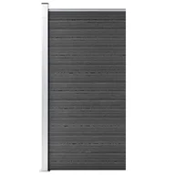Ogrodzenia - vidaxl Panel ogrodzeniowy z WPC, 95x186 cm, czarny! 148979 - miniaturka - grafika 1