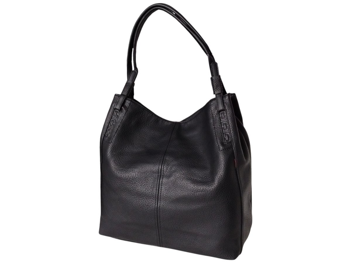 Torebka Damska, Modna Miejska Torba Shopper Na Ramię, Czarny, Eko-Skóra