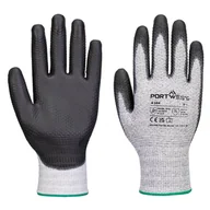 Rękawice robocze - PORTWEST A124 RĘKAWICA GRIP 13 PU DIAMOND KNIT - 12 PAR; SZARY/CZARNY - miniaturka - grafika 1