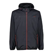 Kurtki męskie - CMP - męska kurtka przeciwdeszczowa z kapturem, Antracyt, 58 - miniaturka - grafika 1