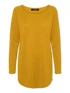 Bluzki damskie - Vero Moda Vmnellie Glory Ls Długa Bluzka GA Noos Sweter Kobiety, Złoty żółty, S - miniaturka - grafika 1
