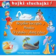 Książki edukacyjne - Liwona praca zbiorowa Bajki słuchajki. Brzydkie kaczątko, Pinokio, O rybaku i złotej rybce. Książka z płytą CD. - miniaturka - grafika 1