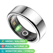 Smartband - Rubicon smartring R02 srebrny r.14 (S7) inteligentny pierścień SMARUB318 - miniaturka - grafika 1