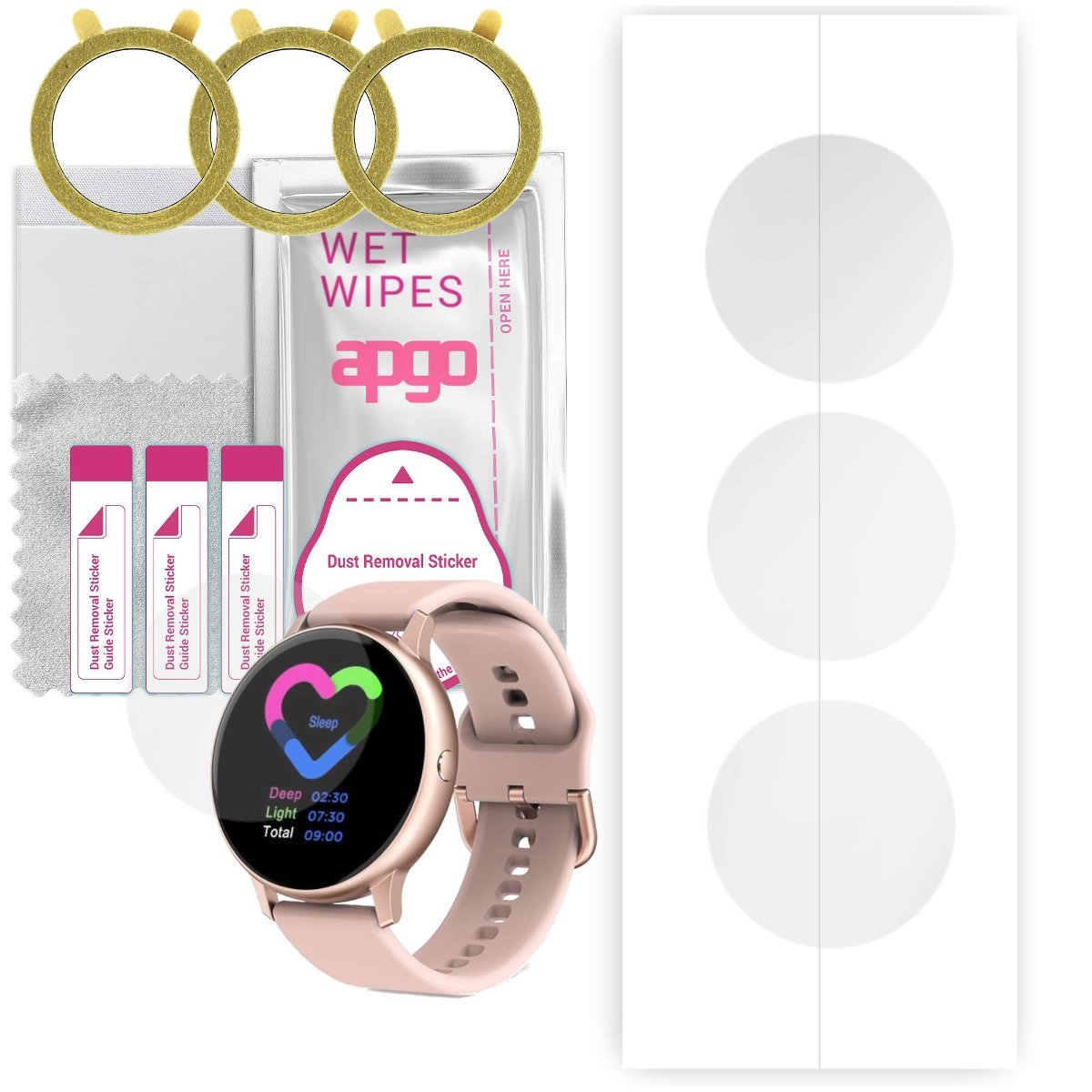 3x Folia hydrożelowa do DT NO.1 DT88 PRO - apgo Smartwatch Hydrogel Protection Ochrona na ekran smartwatcha