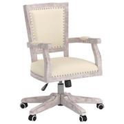 Fotele i krzesła biurowe - Obrotowe krzesło biurowe, beżowe, obite tkaniną Lumarko! - miniaturka - grafika 1