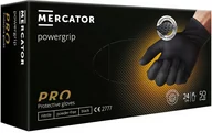 Rękawiczki jednorazowe - Mercator Medical, Powergrip, rękawiczki ochronne Black, rozmiar XXL, 50 szt. - miniaturka - grafika 1