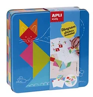 Etykiety do drukarek - APLI apli14106 tangram naklejka gra z formą etykiety w blaszanej puszce - miniaturka - grafika 1