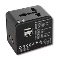 Części i akcesoria do laptopów - Sieciowy adapter podróżny 5V 2.1A 10.5W 2xUSB - miniaturka - grafika 1