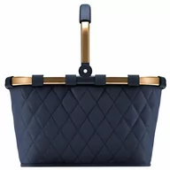 Torby i wózki na zakupy - reisenthel Torba na zakupy Carrybag 48 cm frame rhombus midnight gold - miniaturka - grafika 1