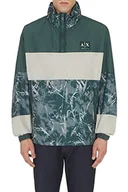 Kurtki męskie - Armani Exchange Męska kurtka Camo Anorak Jacket, Green G/Lon.Fog/G.GA, bardzo duża, Zielony G/Lon.fog/G.ga, XL - miniaturka - grafika 1