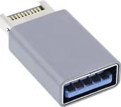 Adaptery i przejściówki - InLine InLine® USB 3.2 adapter, internal USB-E front panel male to USB-A female - miniaturka - grafika 1