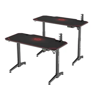 ULTRADESK Biurko dla gracza LEVEL RED, 140x66cm, 72-124cm, elektrycznie regulowana wysokość - Biurka gamingowe - miniaturka - grafika 10