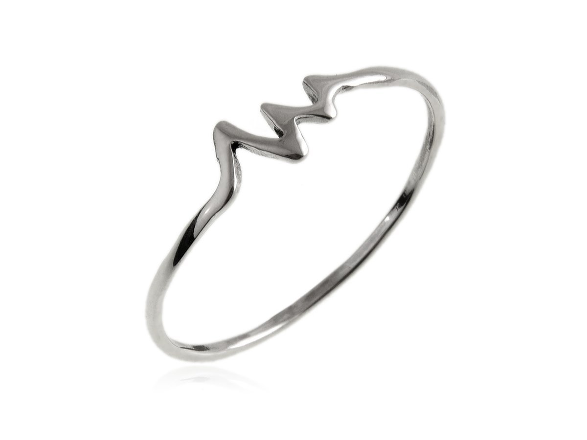 Pierścionek srebrny Linia życia Cardio p0423 - 11