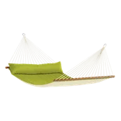 Hamaki - La Siesta Hamak dwuosobowy NQR14 z drążkiem Alabama R140-2, zielony - miniaturka - grafika 1
