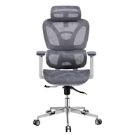 Fotele i krzesła biurowe - Fotel biurowy ergonomiczny z blokadą bujania z podłokietnikami 3D szary obrotowy EP - Breeze Prime 350 - miniaturka - grafika 1