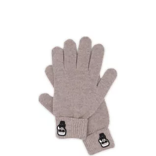 Rękawiczki - Karl Lagerfeld Rękawiczki K/Ikonik Patch Knit | z dodatkiem wełny i kaszmiru - grafika 1
