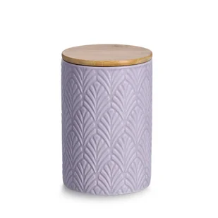 Ceramiczny pojemnik z bambusowym wieczkiem, 720 ml - Pojemniki kuchenne - miniaturka - grafika 1