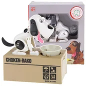 Skarbonki - Skarbonka Interaktywna Automat Pies Piesek Zjada Monety Sejf - Biały - miniaturka - grafika 1