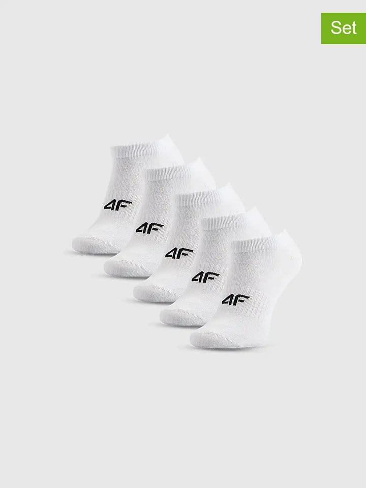 4F Skarpety (5 par) w kolorze białym