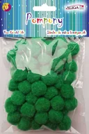 Prace ręczne dla dzieci - Pompony dekoracyjne Aliga Zielone 2cm 60sz POM-402 - miniaturka - grafika 1
