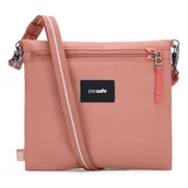 Torby podróżne - Torba miejska antykradzieżowa Pacsafe Go Crossbody Pouch 3,5L Rose różowy - miniaturka - grafika 1