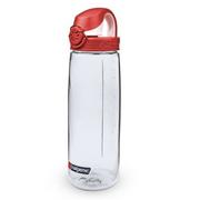 Shakery i bidony sportowe - Nalgene, Bidon, OTF Clear, TR with Fire Red & White Cap, bordowy, 700 ml - miniaturka - grafika 1