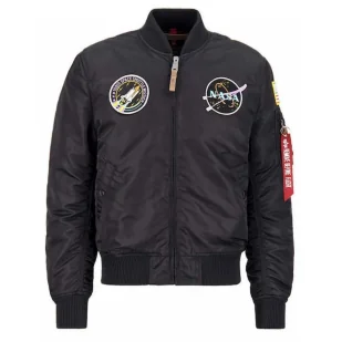 Kurtka Alpha Industries MA-1 VF NASA 166107 212 - Czarna / Fioletowa RATY 0% | PayPo | GRATIS WYSYŁKA | ZWROT DO 100 DNI - Odzież taktyczna i umundurowanie - miniaturka - grafika 1