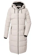 Płaszcze damskie - killtec Kobiety Pikowany płaszcz/funkcjonalny płaszcz o puchowym wyglądzie z kapturem KOW 56 WMN QLTD CT, weißer Sand, 46, 41810-000 - miniaturka - grafika 1