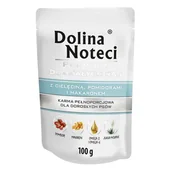 Mokra karma dla psów - Dolina Noteci Premium Pies Cielęcina, pomidory i makaron saszetka 100g MS_15850 - miniaturka - grafika 1