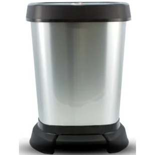 Rotho Kosz Paso 6l Srebrny - Kosze na śmieci - miniaturka - grafika 1