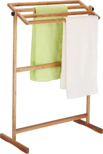 relaxdays wieszak na ręczniki stojący orzech - Ręczniki - miniaturka - grafika 1