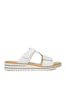 Klapki i japonki damskie - Rieker Klapki CEO-V0636-80 Biały - miniaturka - grafika 1