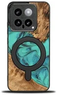 Etui i futerały do telefonów - Bewood Drewniane etui Unique - Turquoise do MagSafe do Xiaomi 14 - miniaturka - grafika 1