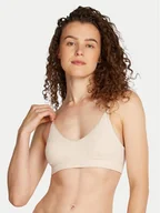 Bielizna sportowa damska - Tommy Hilfiger Biustonosz top UW0UW05501 Beżowy - miniaturka - grafika 1