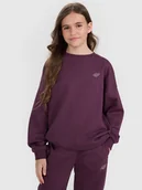 Bluzy dla chłopców - 4F Komplet dresowy dziecięcy - fioletowy 122/128 (6-8 lat) - miniaturka - grafika 1