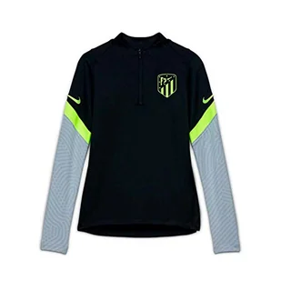 Nike Dzieci ATM Y NK DRY STRKE DRIL TOP CL Long Sleeved T-Shirt, black/Wolf grey/(volt) (no sponsor-3rd), XL - Koszulki i topy damskie - miniaturka - grafika 1