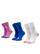 Skarpetki dla dzieci - adidas Zestaw 3 par wysokich skarpet dziecięcych HM2314 Kolorowy - miniaturka - grafika 1