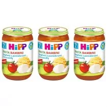 Hipp Pasta Bambini Spaghetti z pomidorami i mozzarellą po 7. miesiącu zestaw 3 x 220 g Bio - Dania dla dzieci - miniaturka - grafika 1