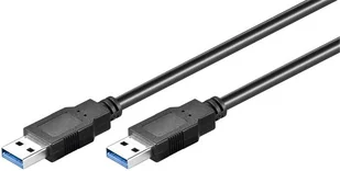 Kabel USB MicroConnect USB3.0 A-A 0.5m M-M Black USB3.0AA05B - Kable USB - miniaturka - grafika 1