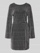 Sukienki - Sukienka mini o luźnym kroju z obszyciem kamieniami stras model ‘MAEVE’ - miniaturka - grafika 1