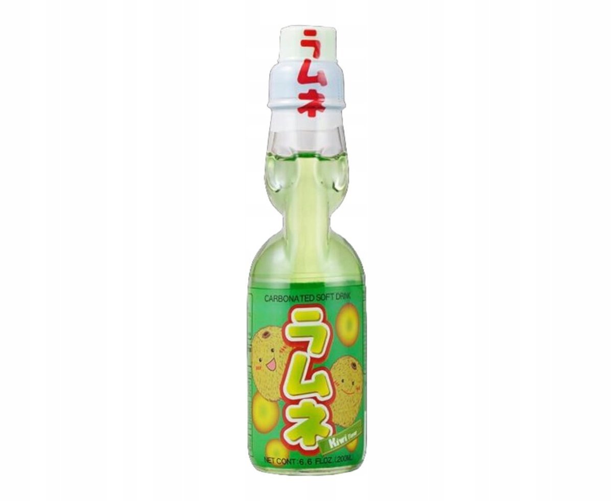 Napój japoński Ramune kiwi 200ml oranżada lemoniada Hatakosen