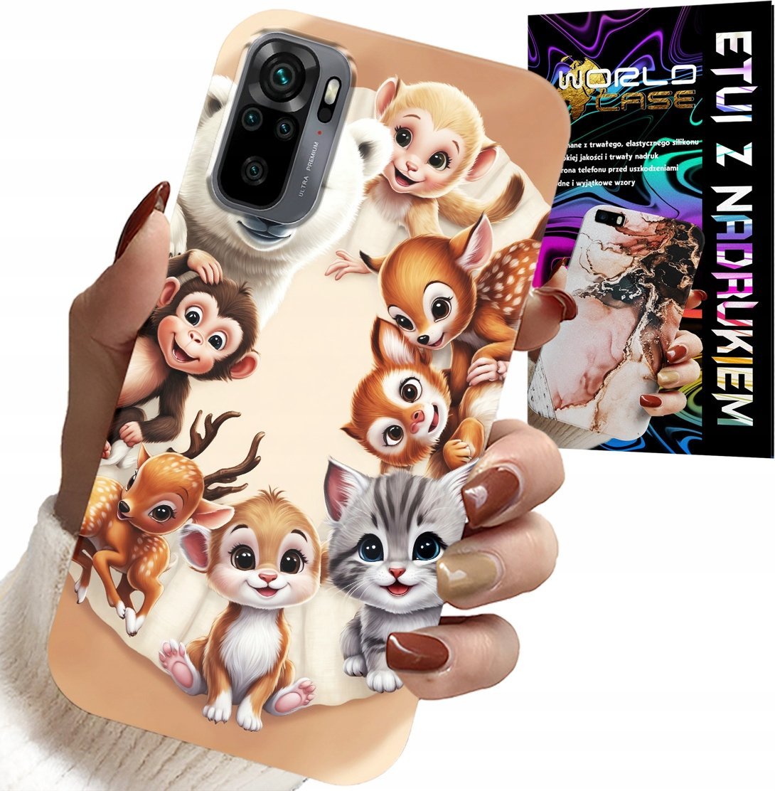 ETUI DO XIAOMI NOTE 10 / 10S - PLECKI DLA DZIECI W ZWIERZĘTA LEŚNE CASE