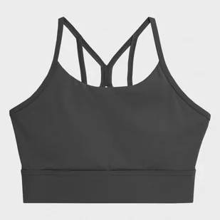 Biustonosz treningowy 4F 4FAW22USBAF061 - grafitowy - Bielizna sportowa damska - miniaturka - grafika 1