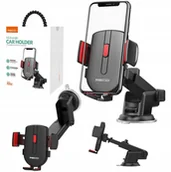 Pozostałe akcesoria do telefonów - UCHWYT DO SAMOCHODU NA TELEFON SZYBĘ DESKĘ KOKPIT Z REGULACJĄ MOCNY RECCI - miniaturka - grafika 1