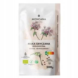 Pudrowa mąka gryczana pełnoziarnista bezglutenowa BIO 500g Moncana - Mąka - miniaturka - grafika 1