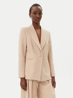 Marynarki i żakiety damskie - Maryley Marynarka 25EB187/M27/43PG Beżowy Regular Fit - miniaturka - grafika 1